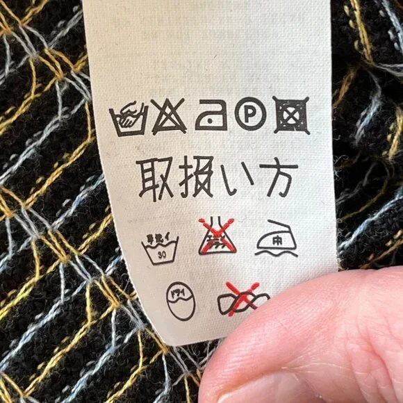 Ermenegildo Zenga Cotton Blend Lightweight Crew Neck Sweater Black Blue Yellow S